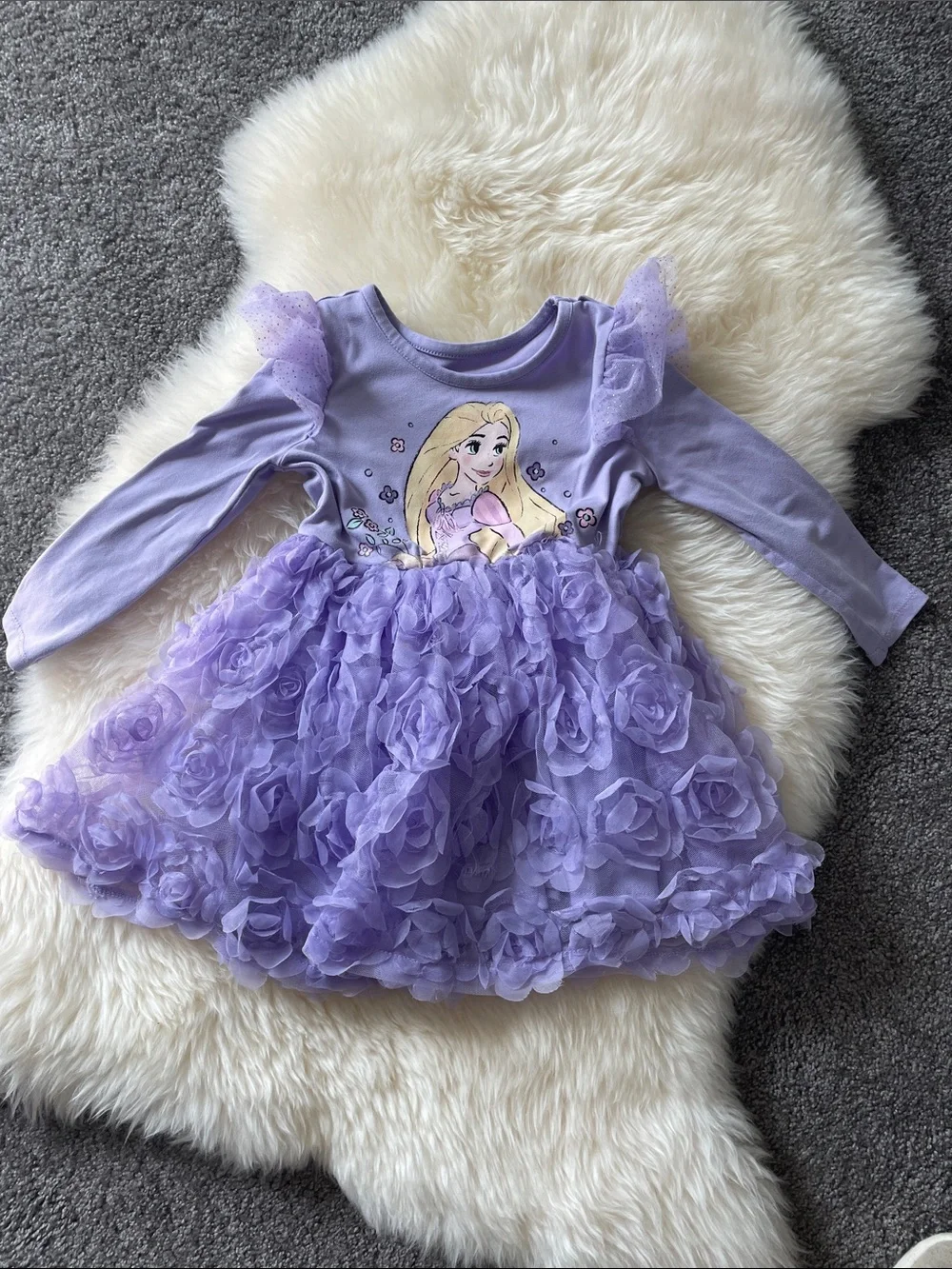 Disney Purple Tulle Princess Dress with Floral Skirt